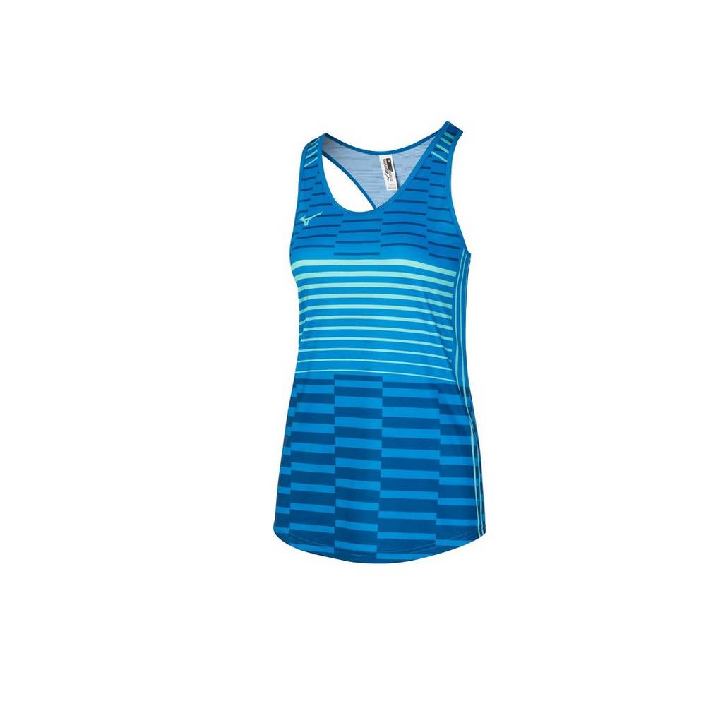 Damske Tank Top Mizuno Team Modre Vypredaj FVGW20961